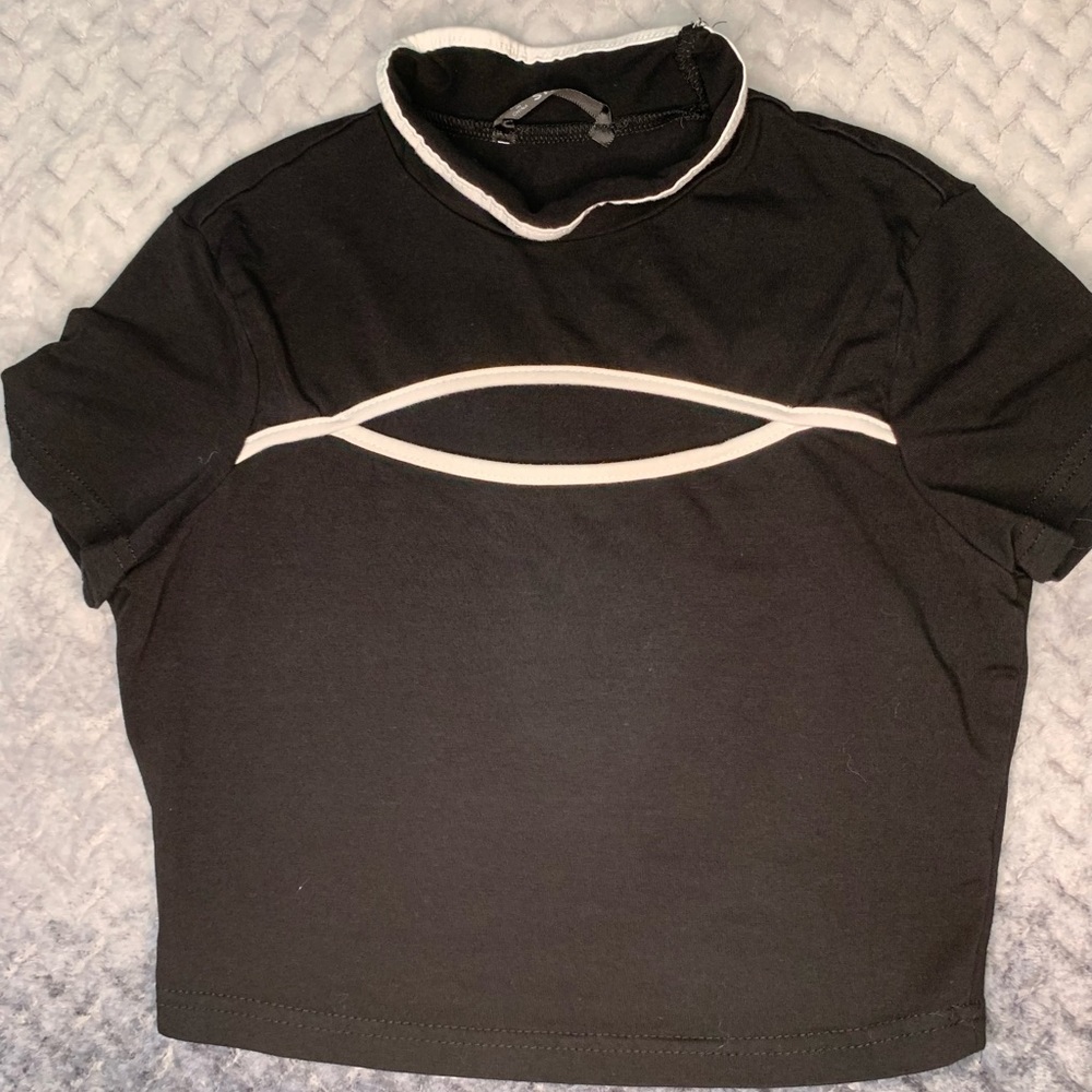 SHEIN crop top with slight turtle neck